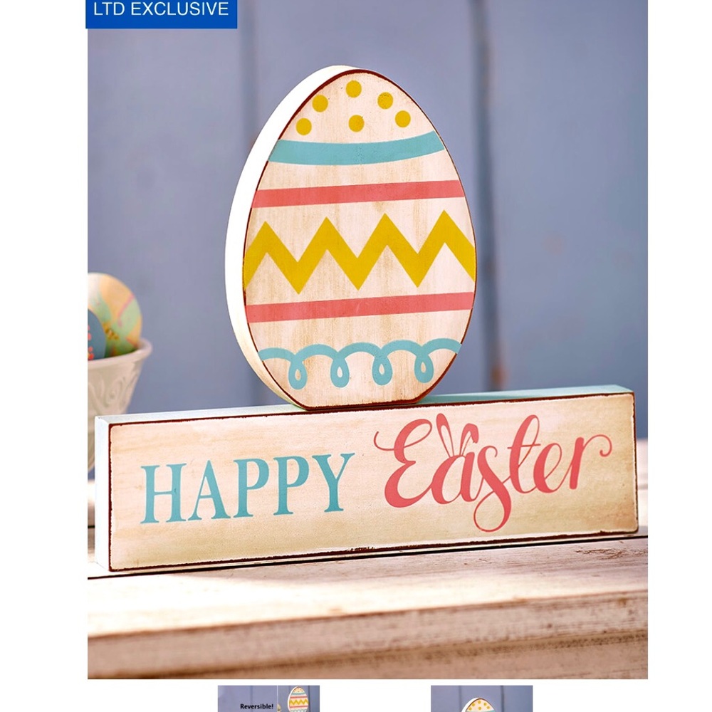 ❌SOLD❌ 4-Pc. Easter/Spring Block Set, NWOT - Picture 5 of 16
